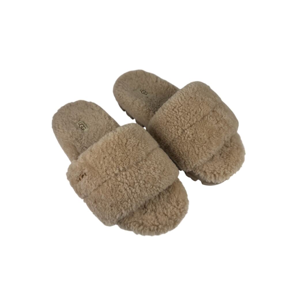 UGG Plush Women's Cozetta Curly Chestnut Slide Slipper Sandal 8